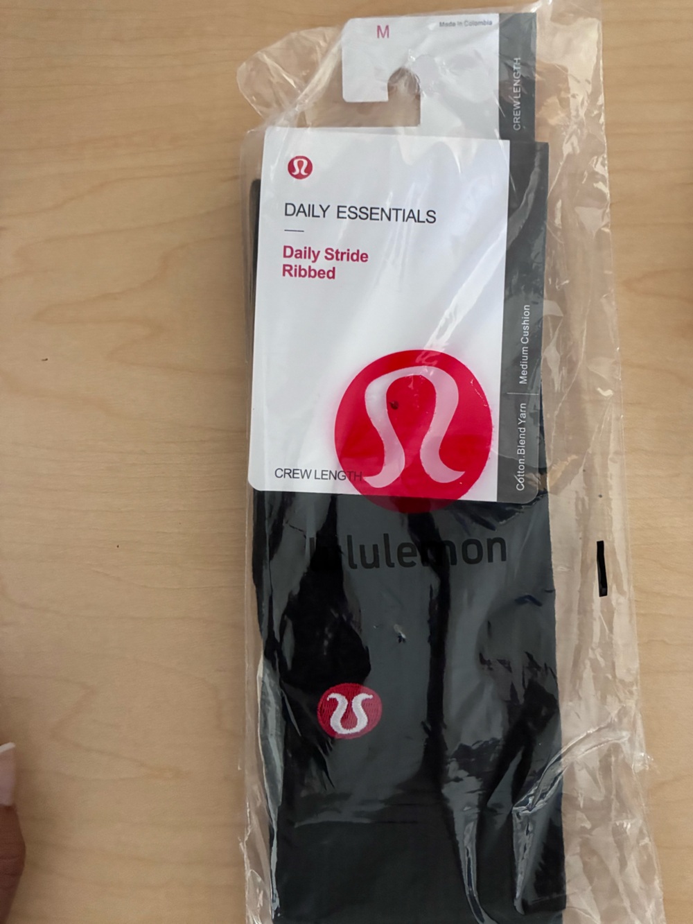 lululemon athletica Medium crew length Black Daily Stride Crew Socks